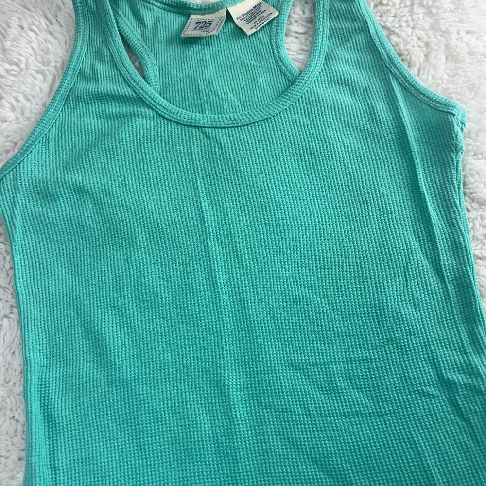 725 Originals Womens  Size Medium Sleeveless tank Top Green # 235 - Picture 2 of 6